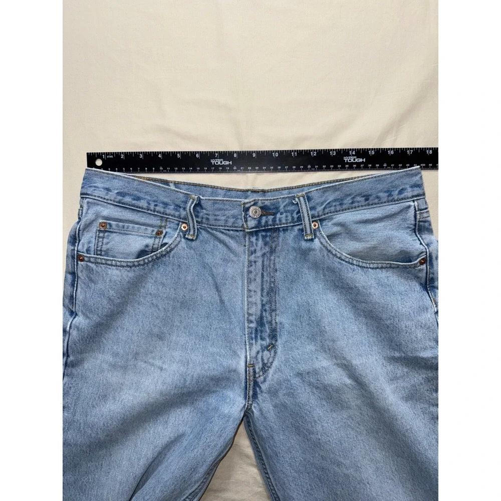 Levis 550 Mens Relaxed Fit Tapered Leg Light‎ Wash Denim Jeans Blue 36x34